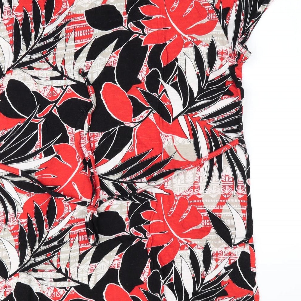 The Collection by Debenhams Womens Orange Floral  Basic T-Shirt Size 16