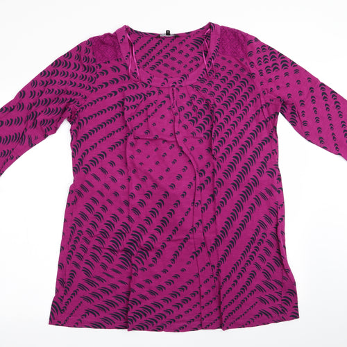 The Collection by Debenhams Womens Purple Animal Print  Basic T-Shirt Size 16