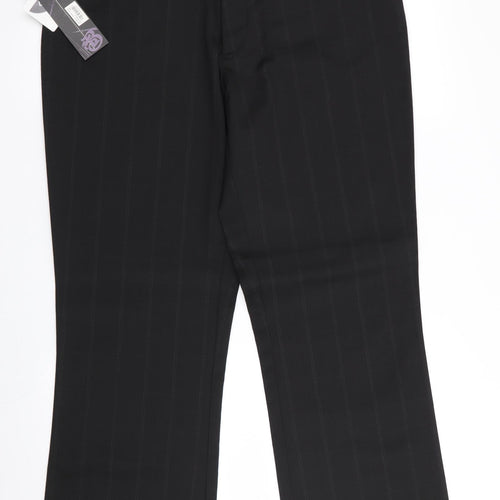 Buron Mens Black Check  Trousers  Size 34 in L29 in