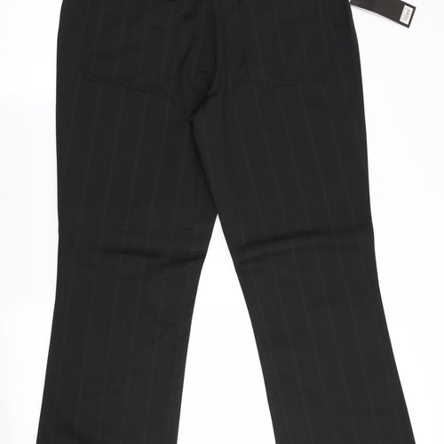Buron Mens Black Check  Trousers  Size 34 in L29 in