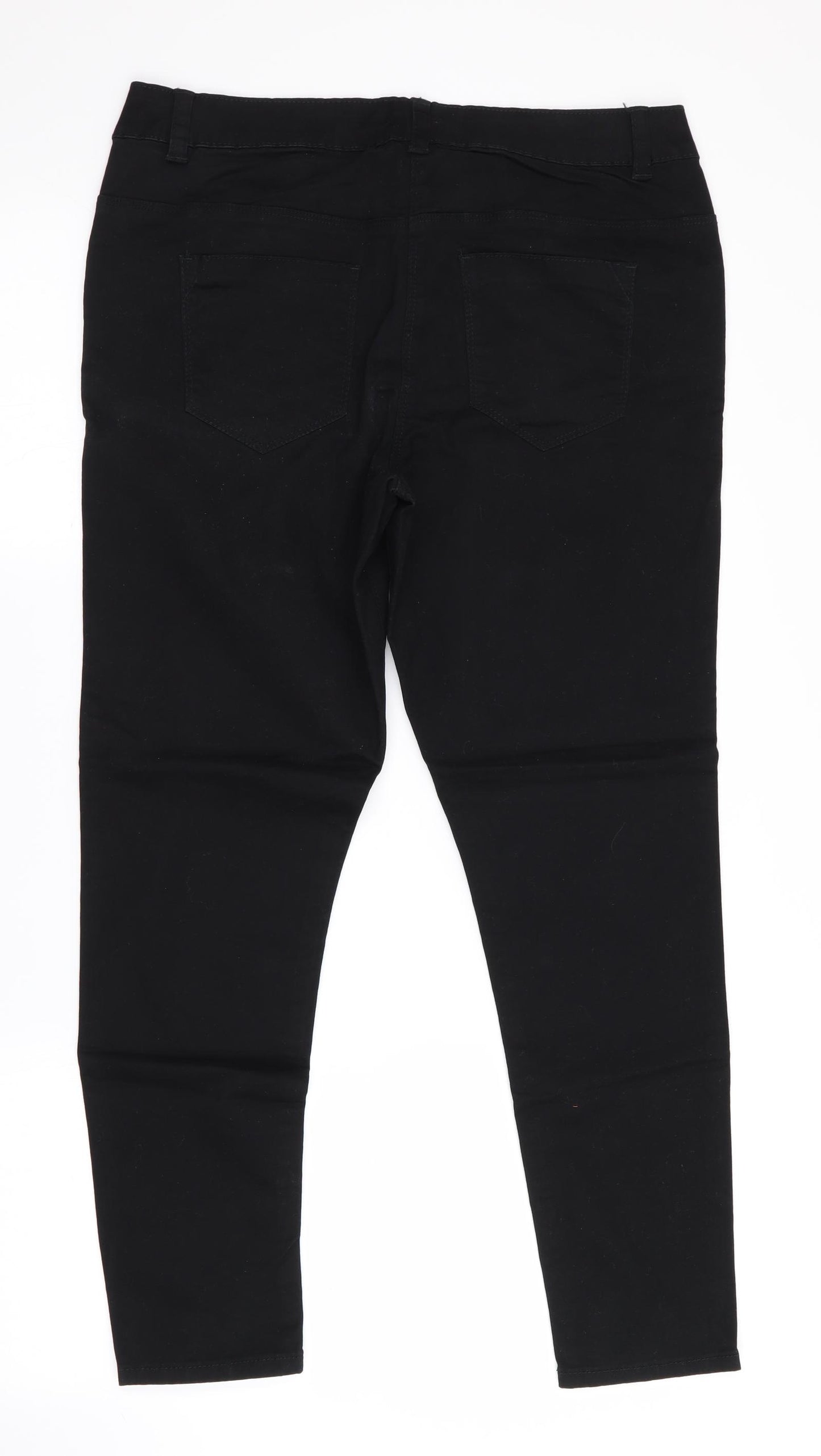 George Womens Black   Cropped Trousers Size 12 L26 in