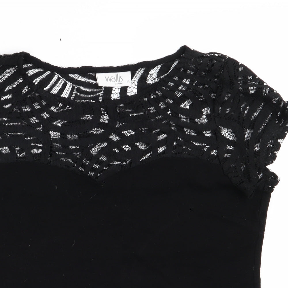 Wallis Womens Black   Tunic Blouse Size 14