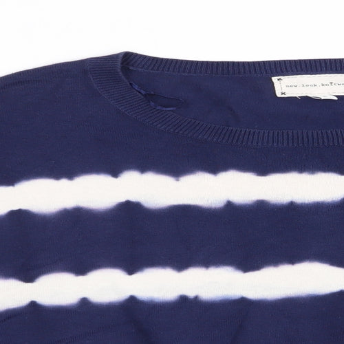 New Look Womens Blue Striped  Pullover Jumper Size 6