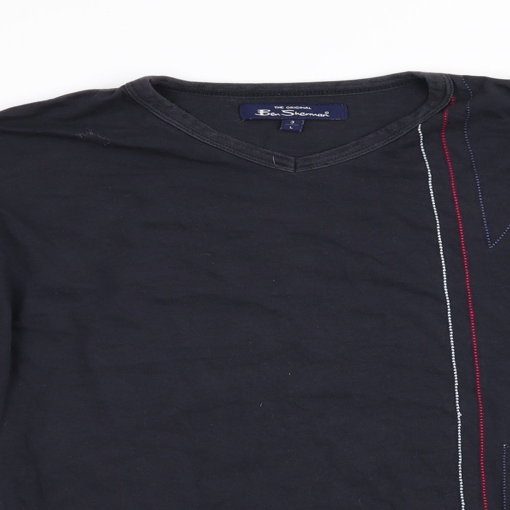 Ben Sherman Mens Blue    T-Shirt Size L