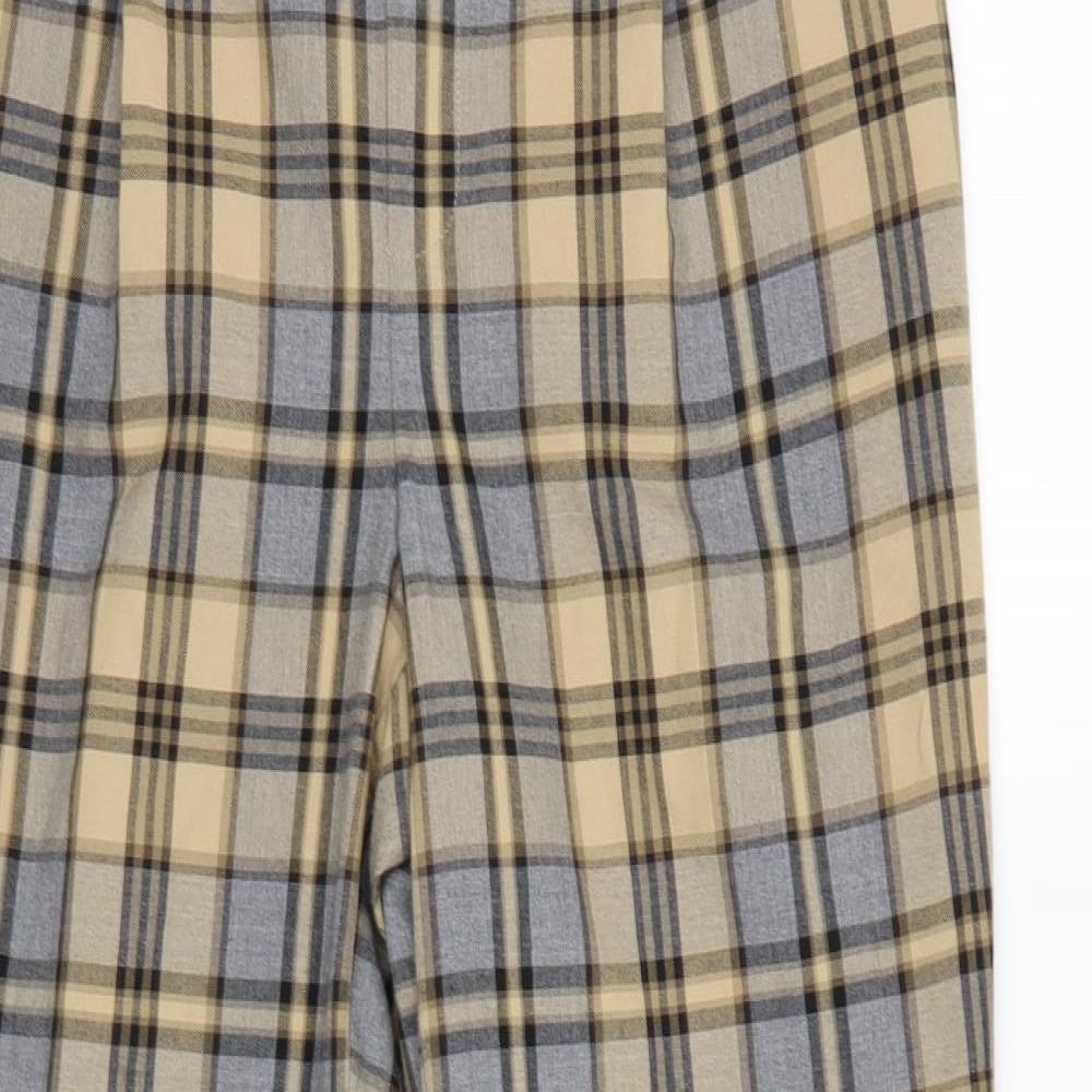 Primark Womens Beige Check  Trousers  Size 12 L27 in