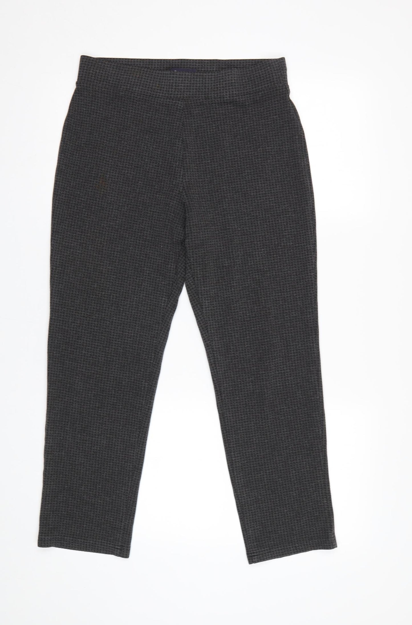 M&S Womens Grey Houndstooth  Jegging Trousers Size 12 L26 in