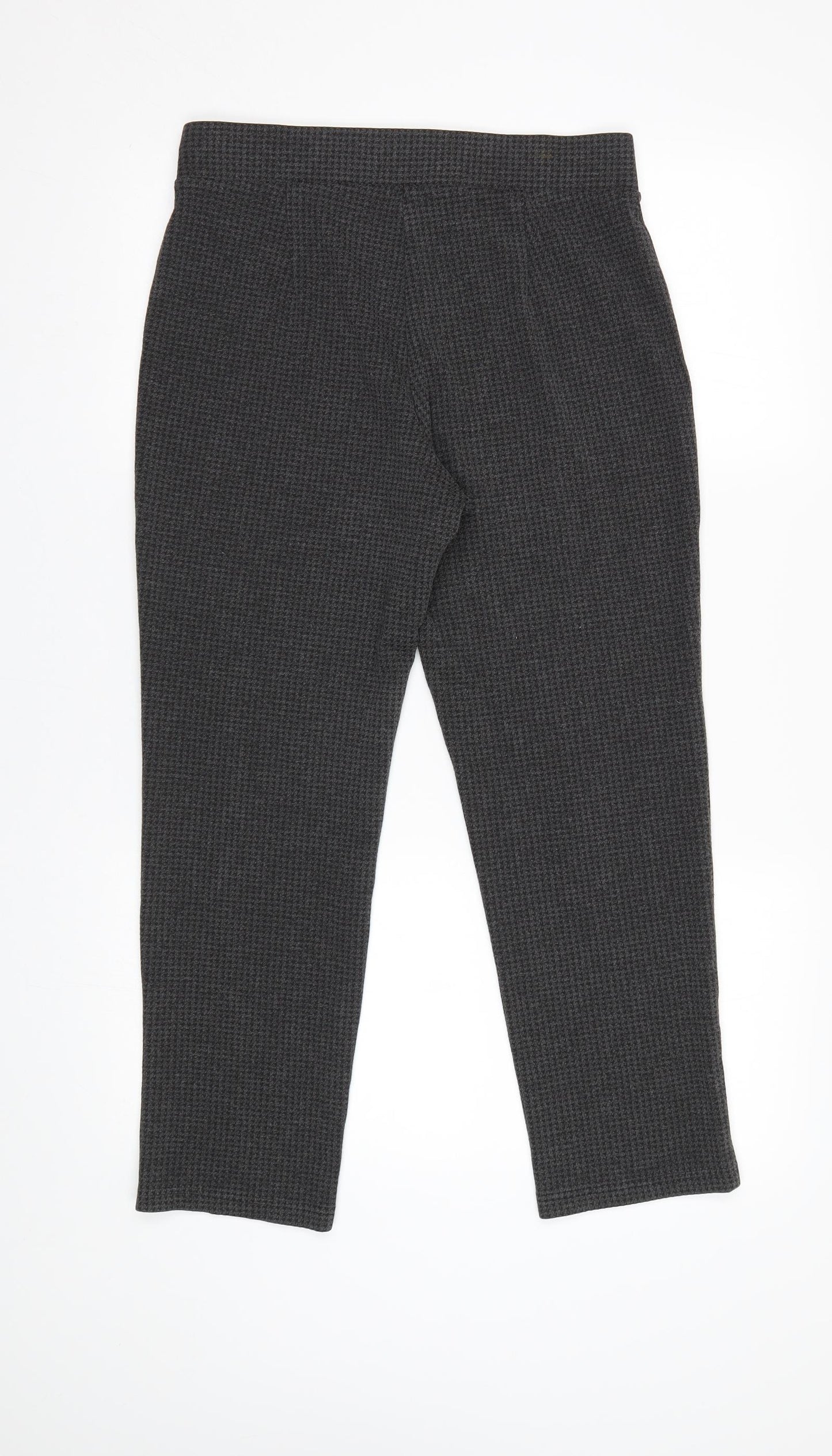 M&S Womens Grey Houndstooth  Jegging Trousers Size 12 L26 in
