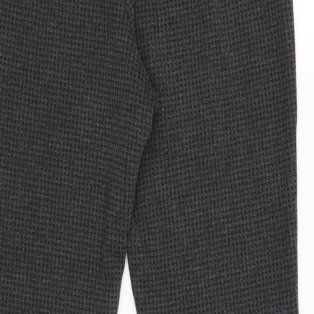 M&S Womens Grey Houndstooth  Jegging Trousers Size 12 L26 in