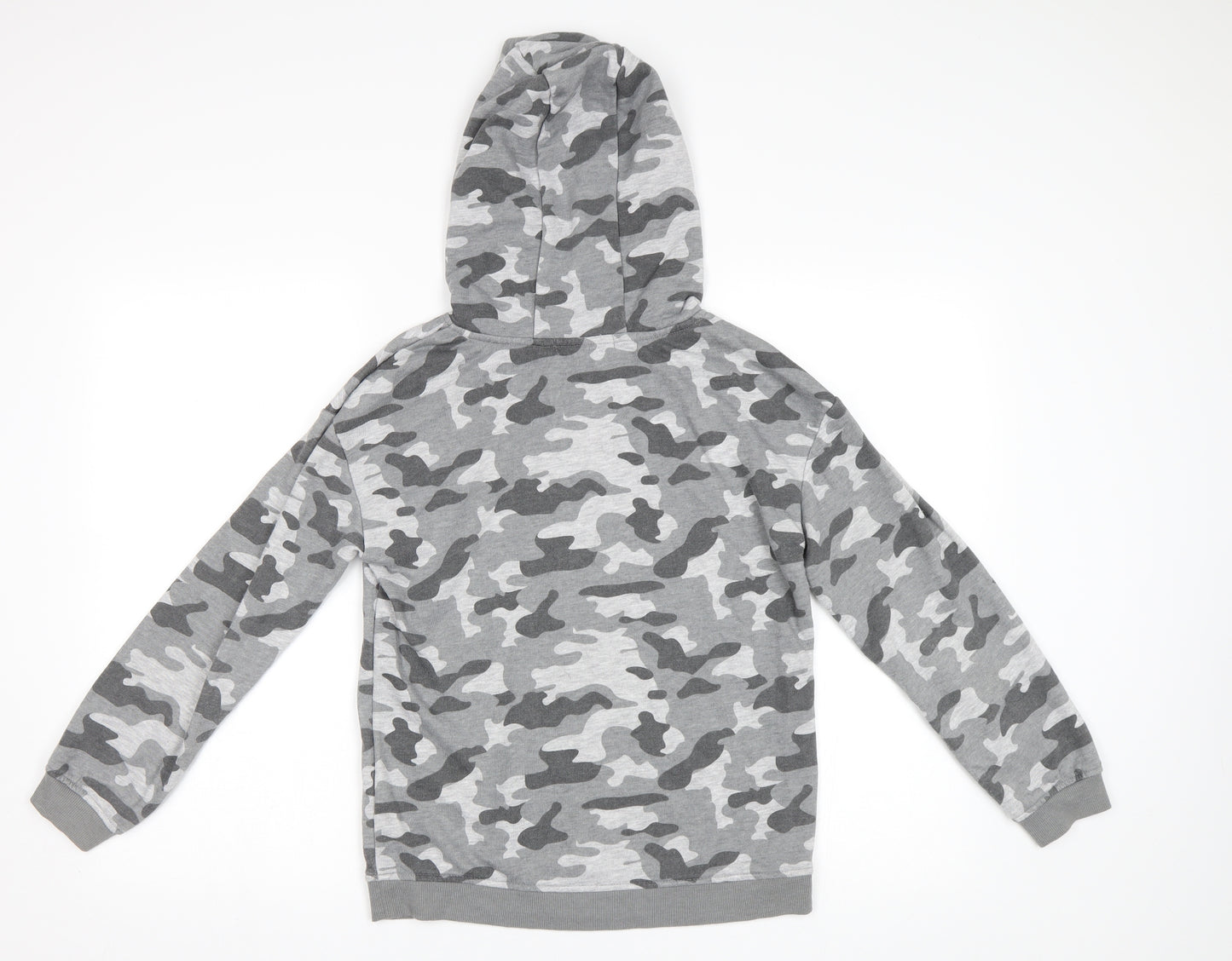 Primark Girls Grey Camouflage  Pullover Hoodie Size 11-12 Years