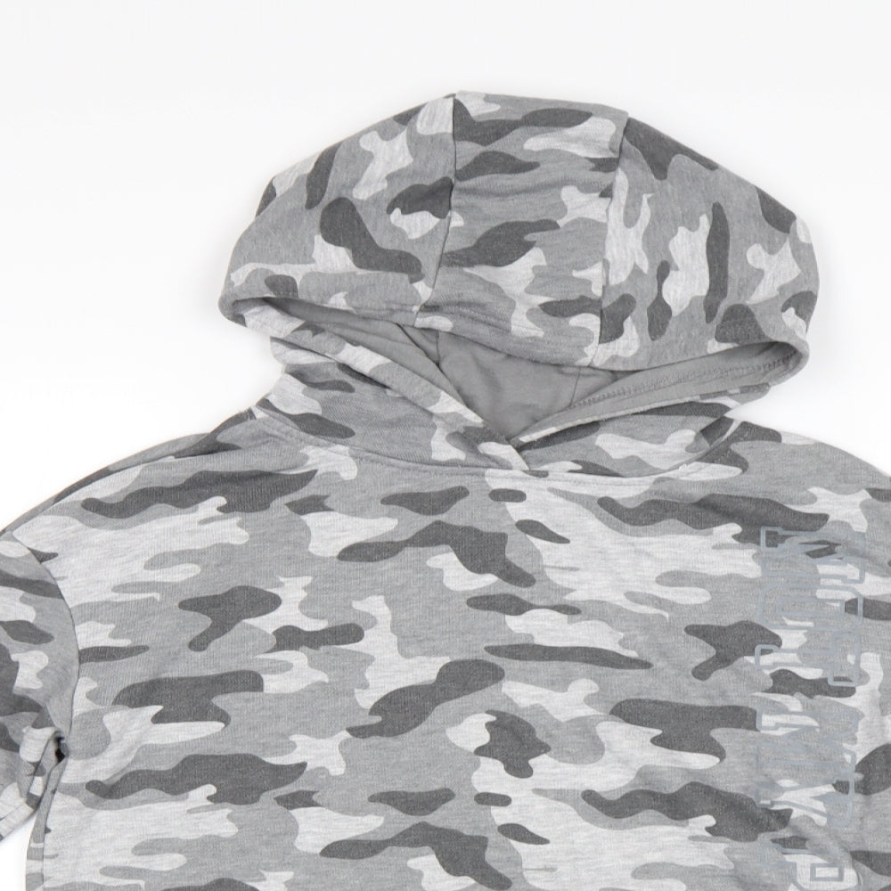 Primark Girls Grey Camouflage  Pullover Hoodie Size 11-12 Years