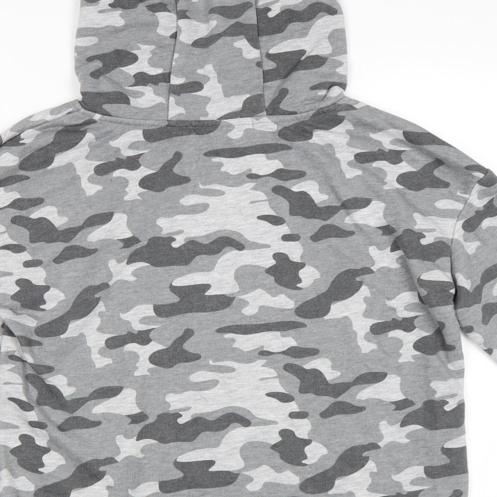 Primark Girls Grey Camouflage  Pullover Hoodie Size 11-12 Years