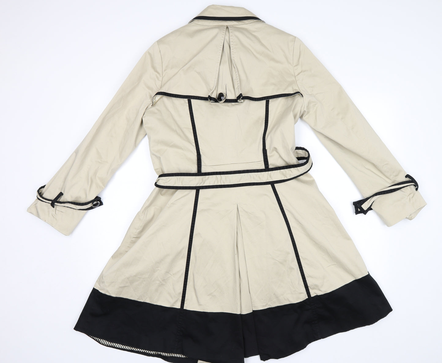 Principles Womens Beige   Trench Coat Coat Size 14