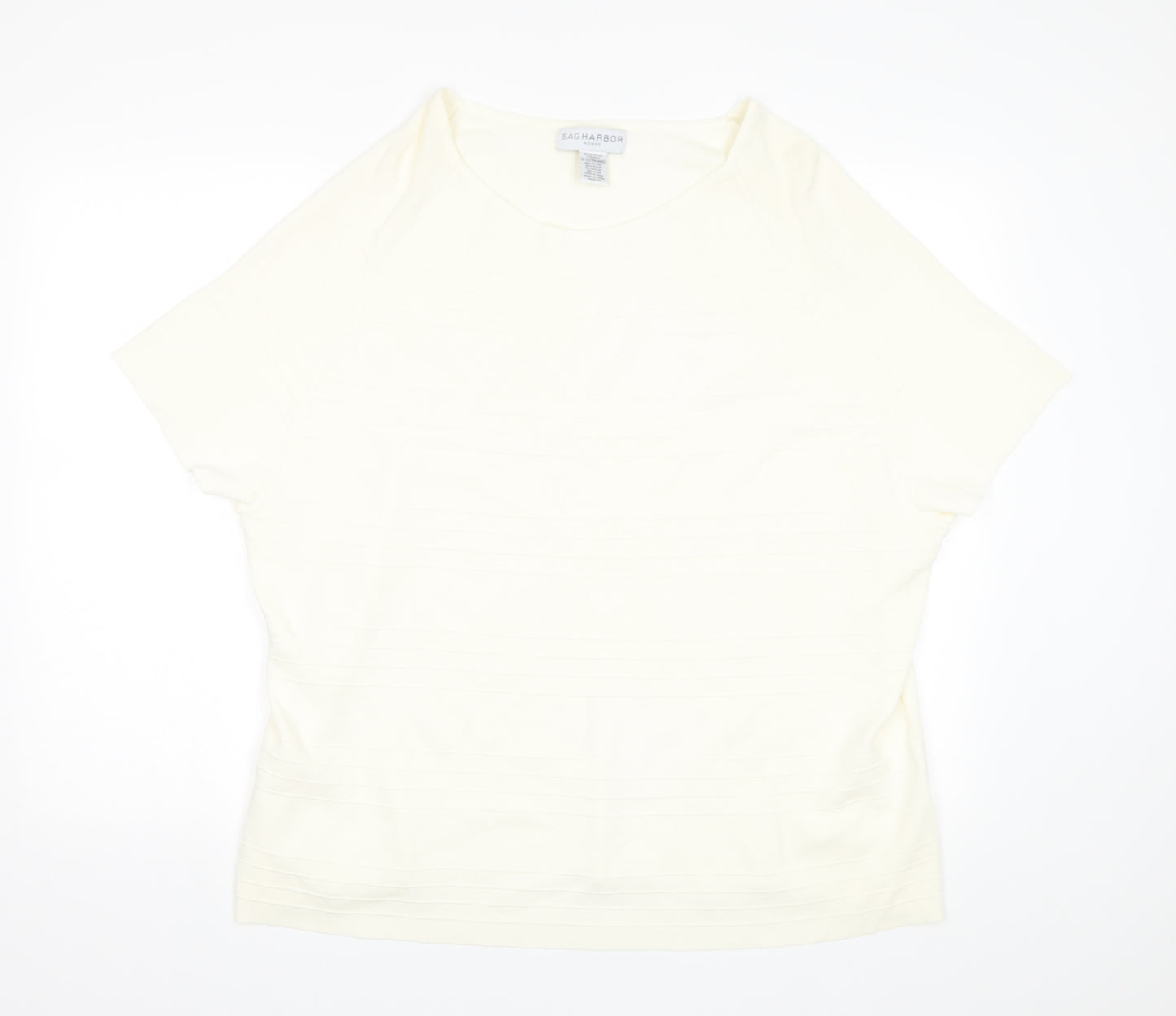 Sagharbour Womens Ivory   Pullover Jumper Size 2XL