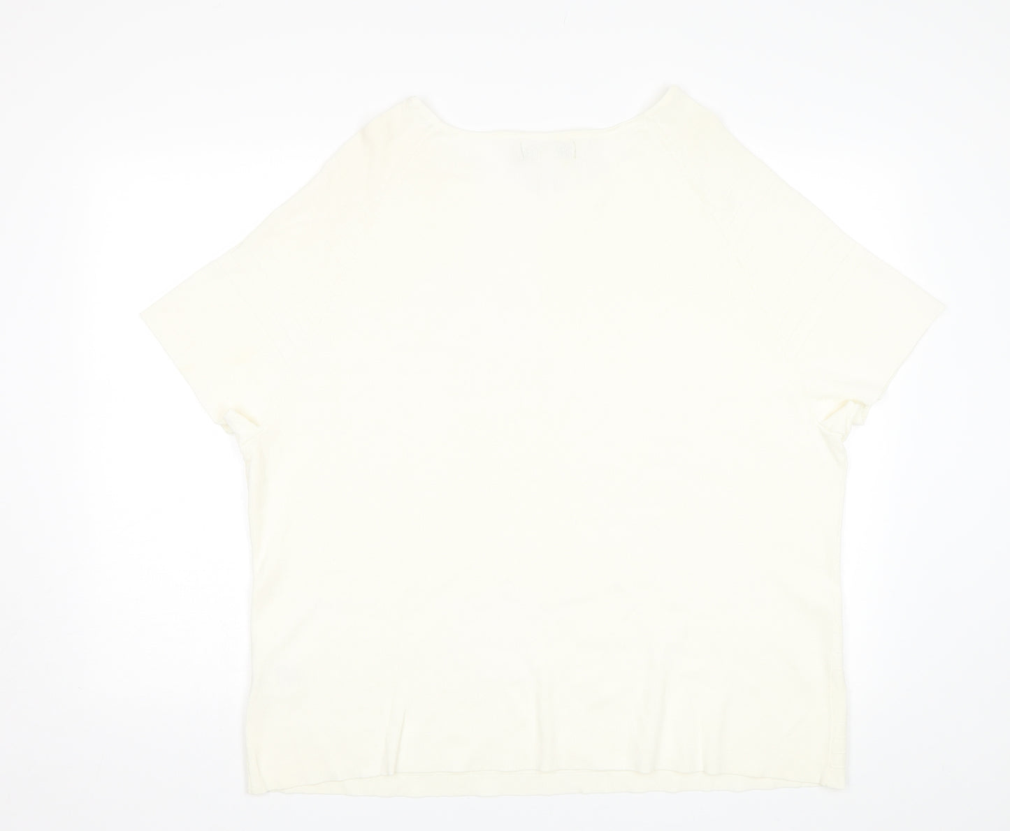 Sagharbour Womens Ivory   Pullover Jumper Size 2XL