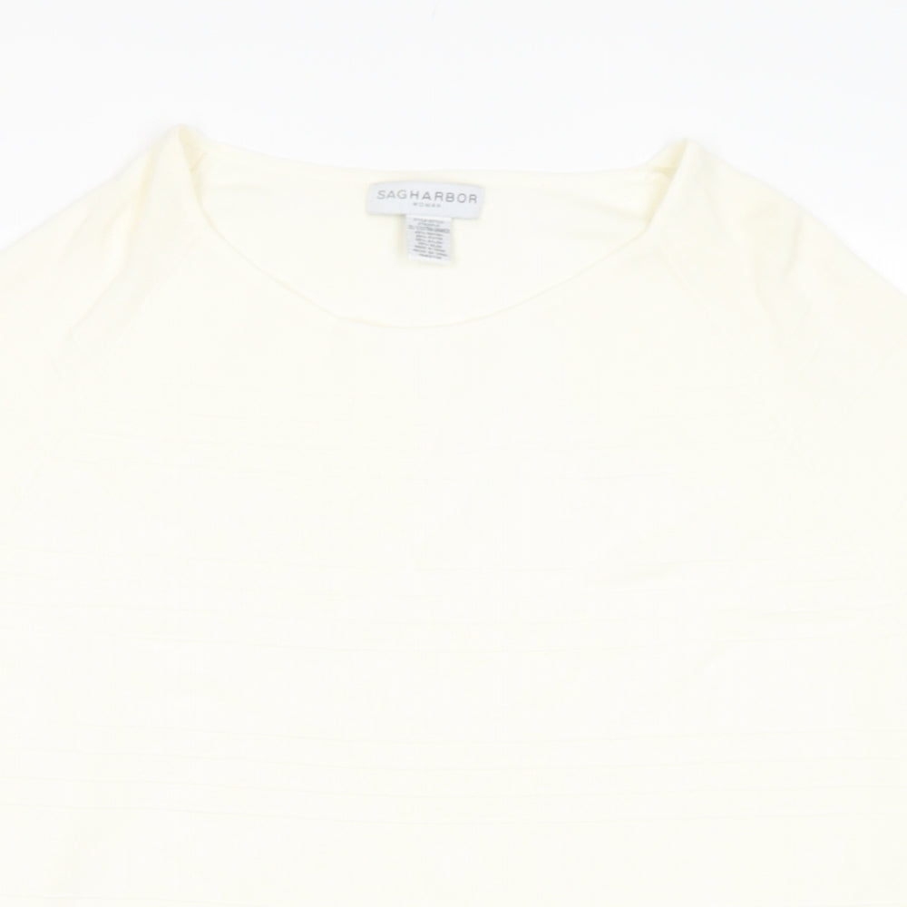 Sagharbour Womens Ivory   Pullover Jumper Size 2XL
