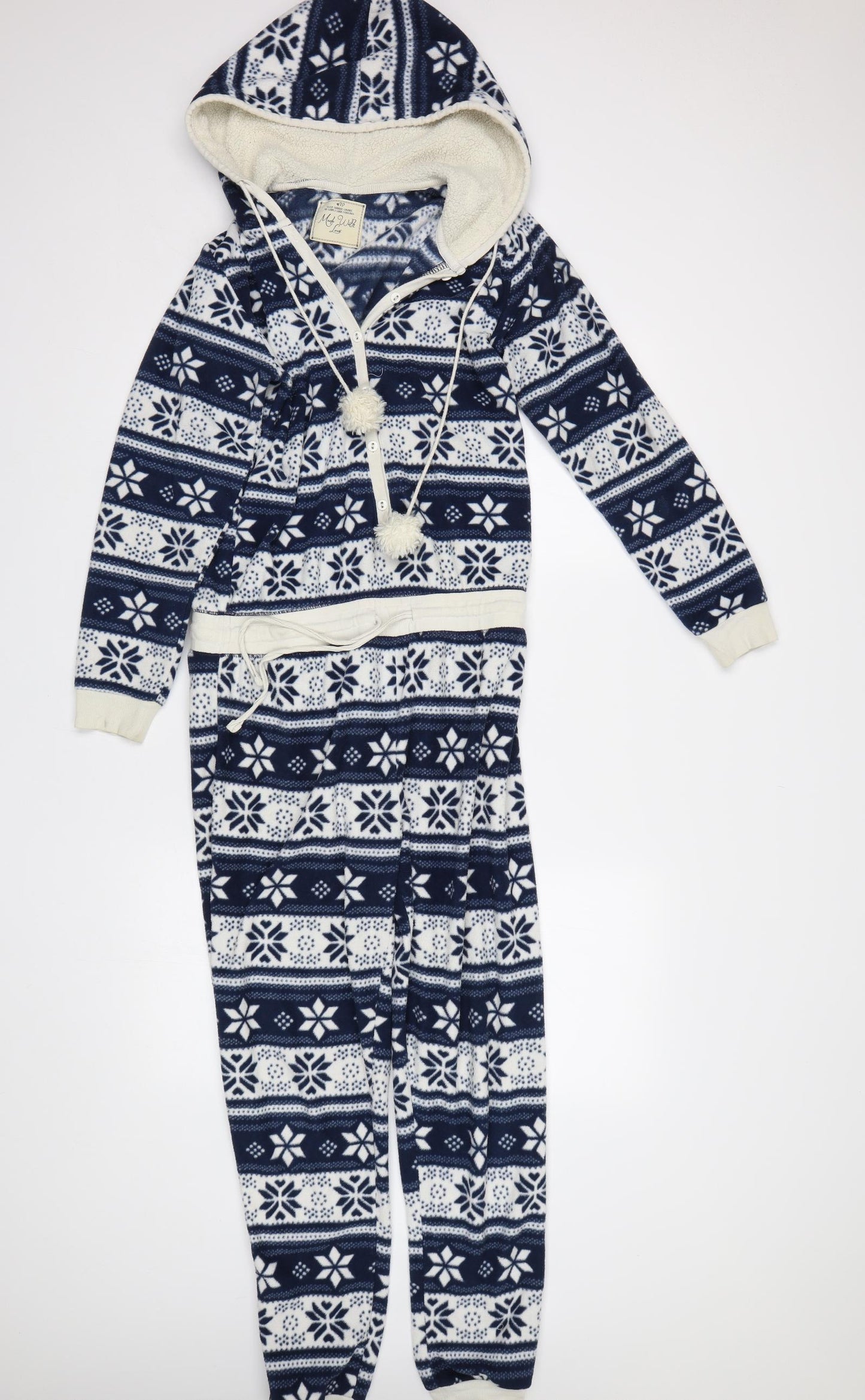 Preworn Womens Blue Fair Isle   Bodysuit Size 8  - Onesie