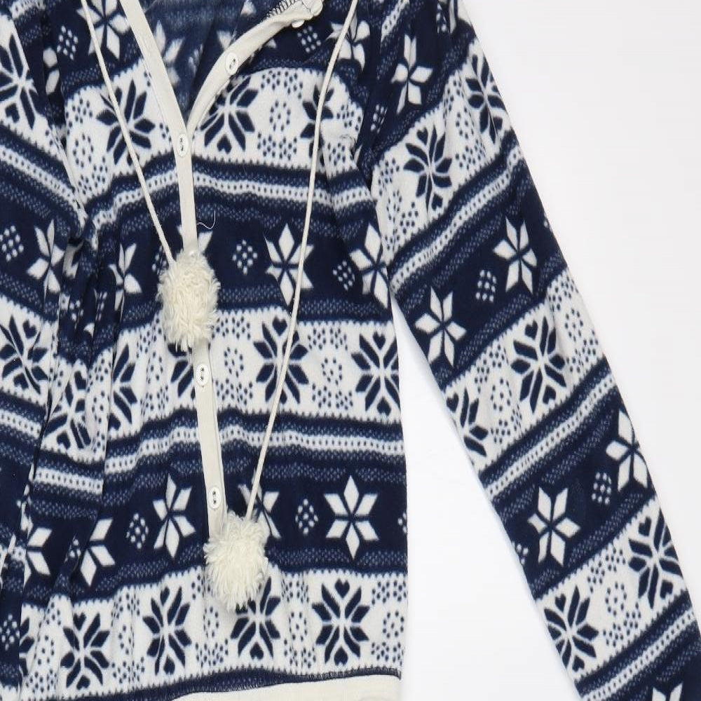 Preworn Womens Blue Fair Isle   Bodysuit Size 8  - Onesie
