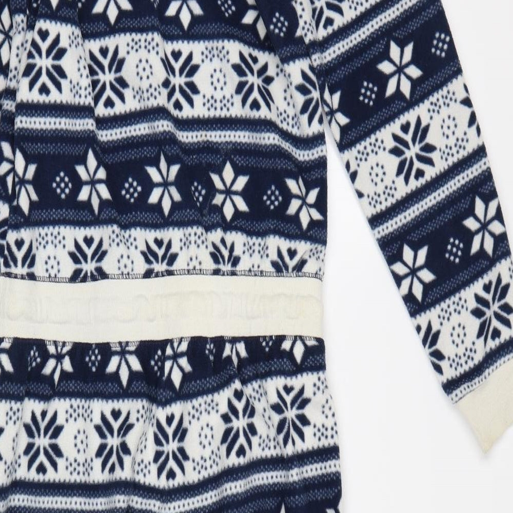 Preworn Womens Blue Fair Isle   Bodysuit Size 8  - Onesie