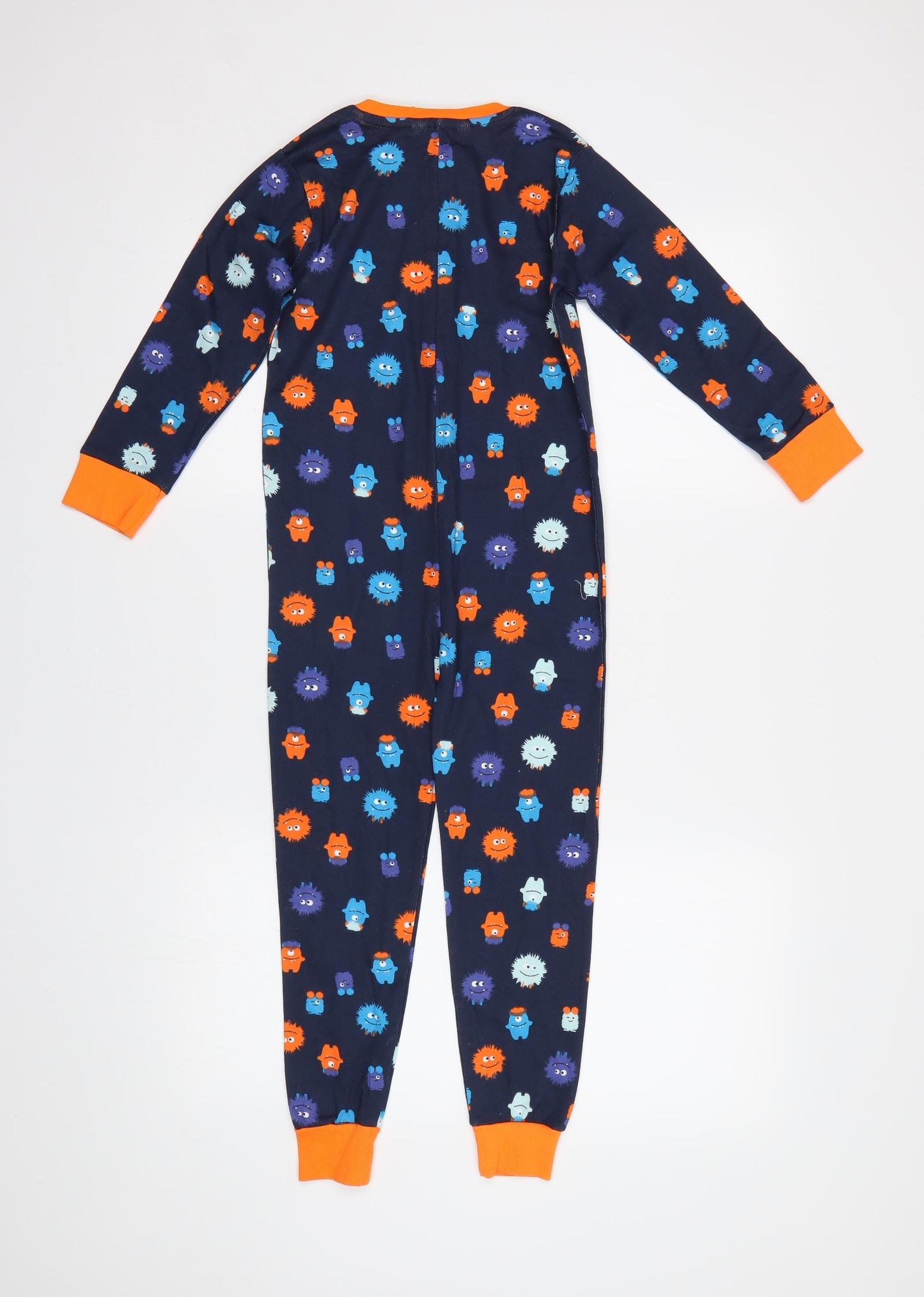 Kangaroo Poo Boys Blue Geometric   Bodysuit Size 4 Years  - Monster print