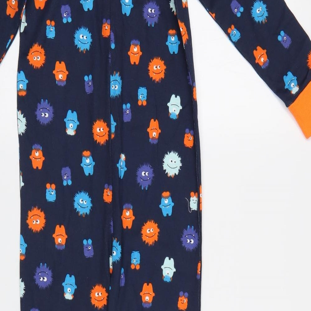 Kangaroo Poo Boys Blue Geometric   Bodysuit Size 4 Years  - Monster print