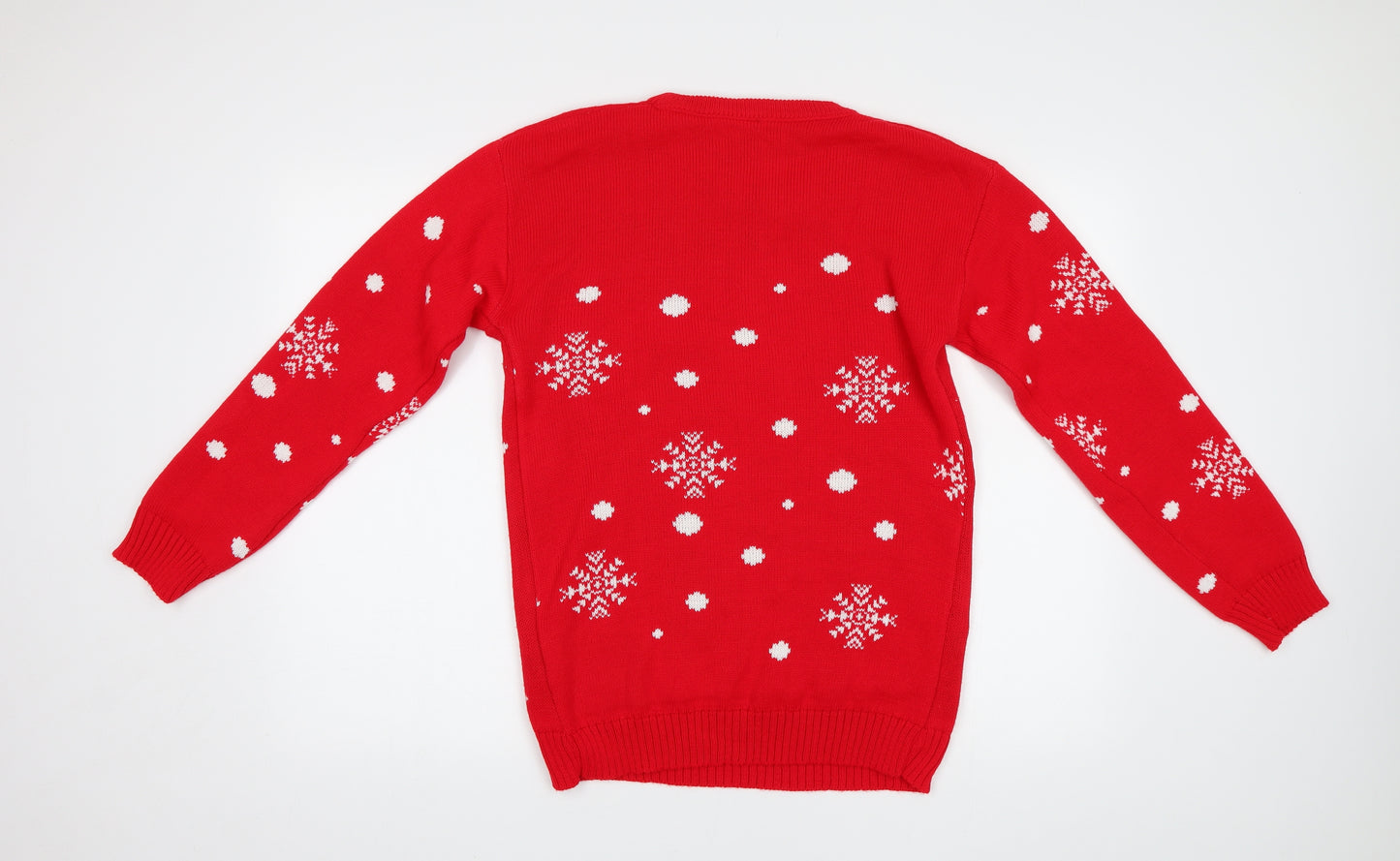 Preworn Womens Red   Pullover Jumper Size M  - Snowman Christmas