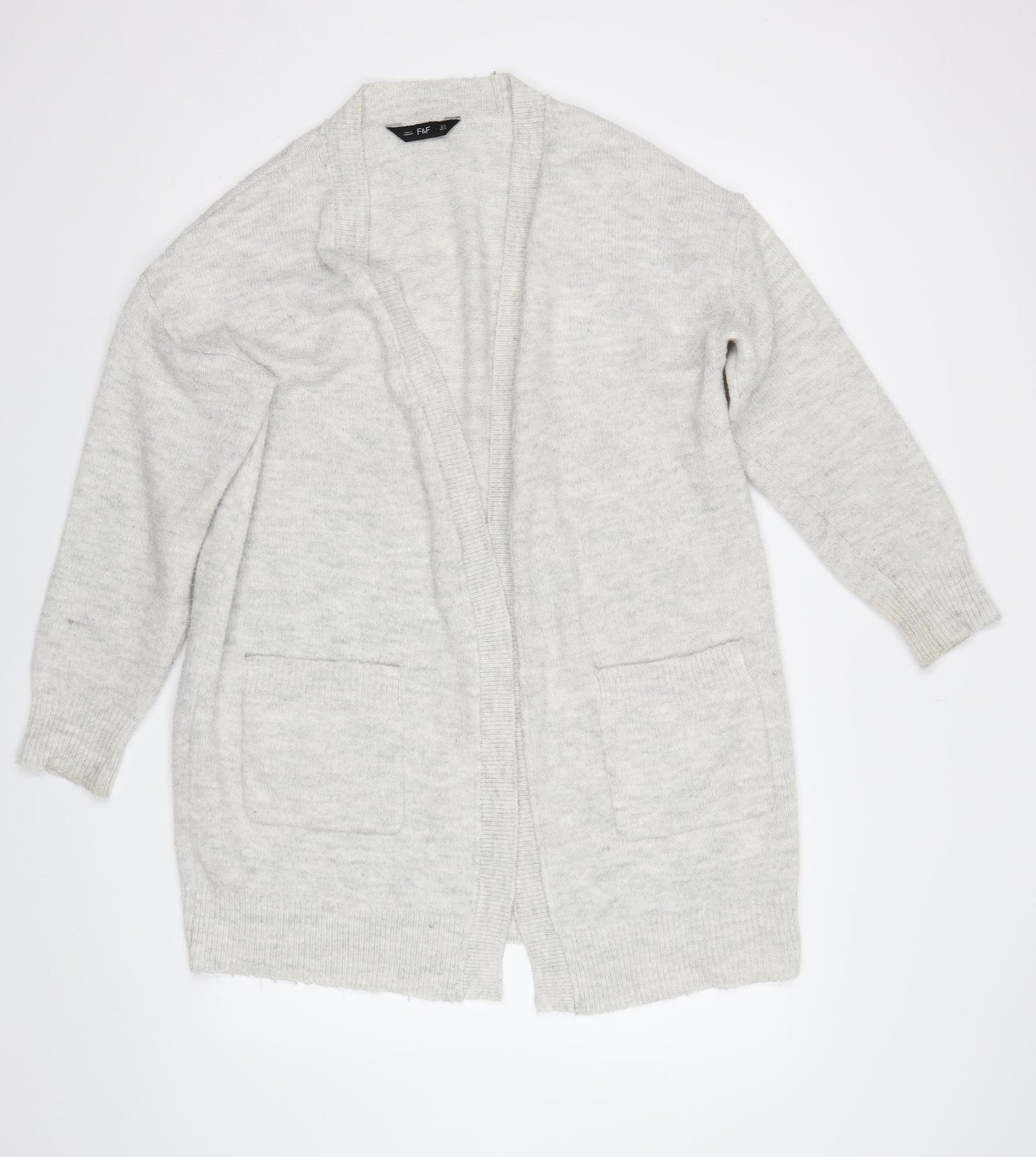 F&F Womens Grey   Cardigan Jumper Size 16