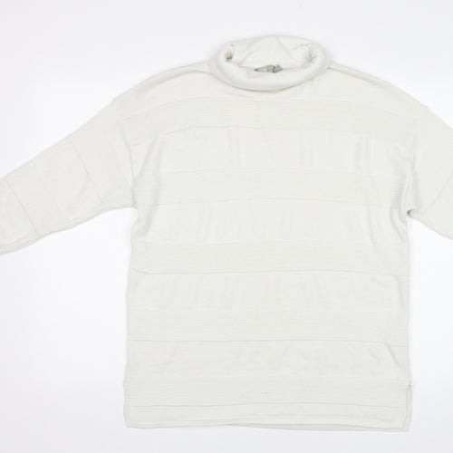 ASOS Womens White Striped  Pullover Jumper Size 8