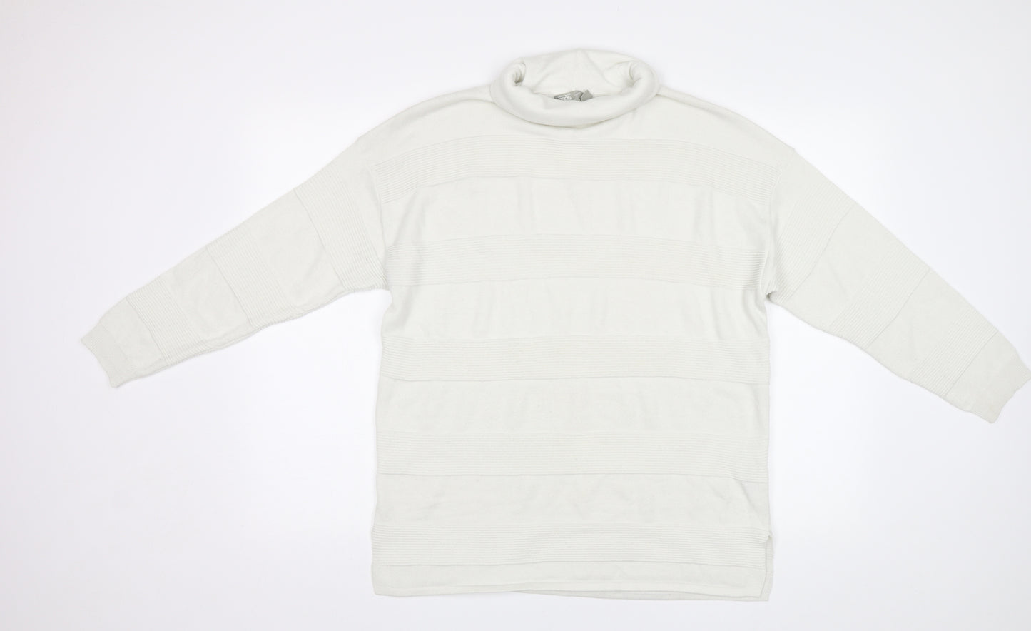 ASOS Womens White Striped  Pullover Jumper Size 8