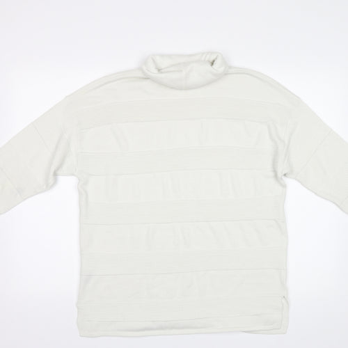 ASOS Womens White Striped  Pullover Jumper Size 8