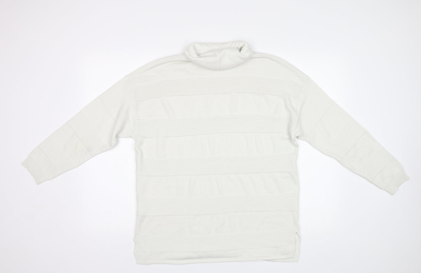 ASOS Womens White Striped  Pullover Jumper Size 8