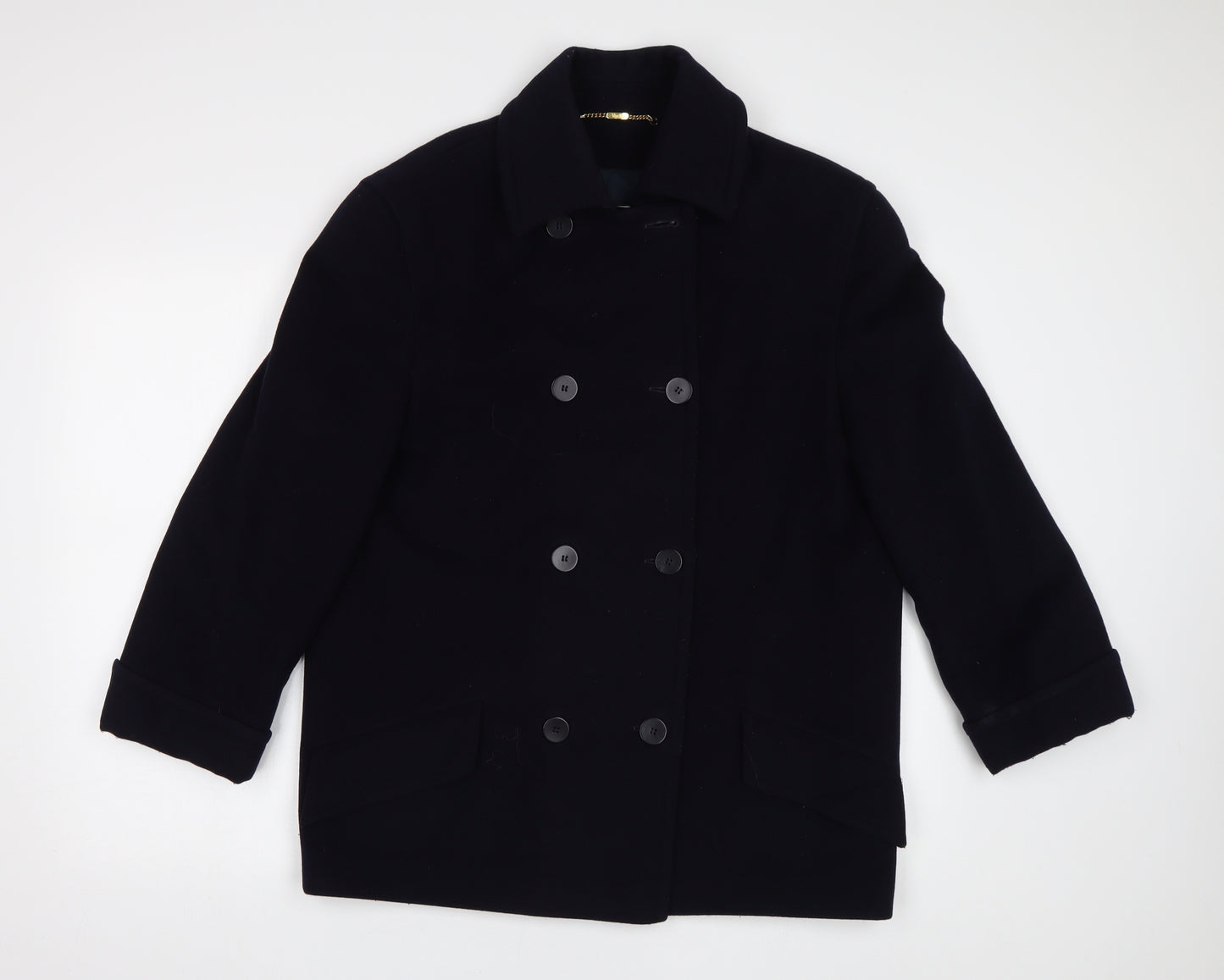 Viyella Womens Blue   Pea Coat Coat Size 14