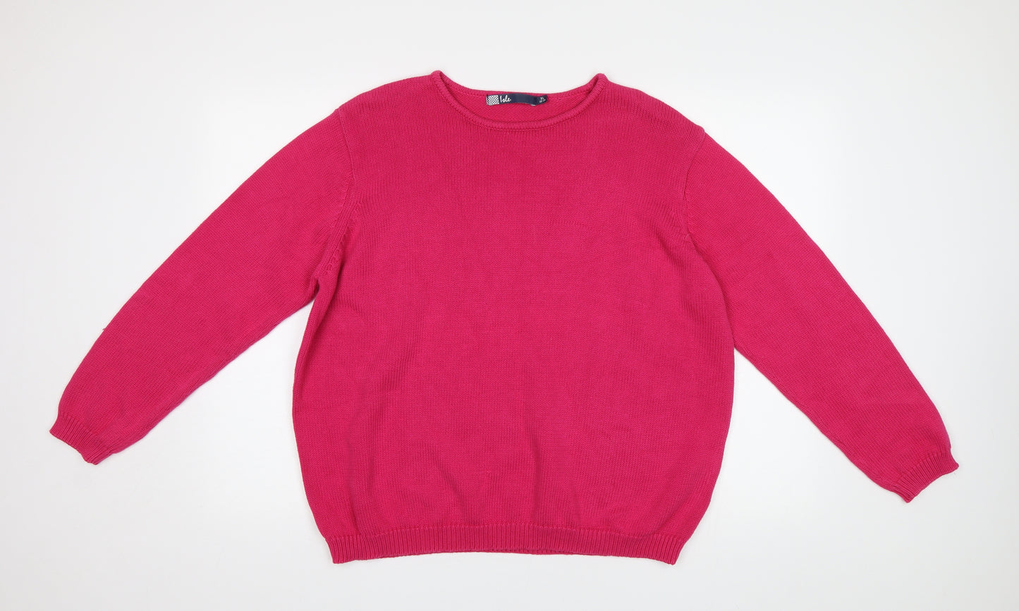 isle Womens Pink   Pullover Jumper Size XL
