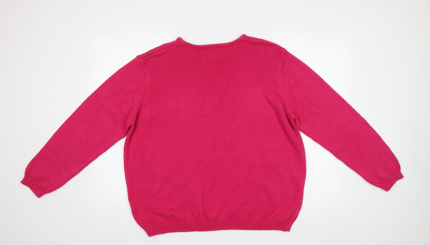 isle Womens Pink   Pullover Jumper Size XL
