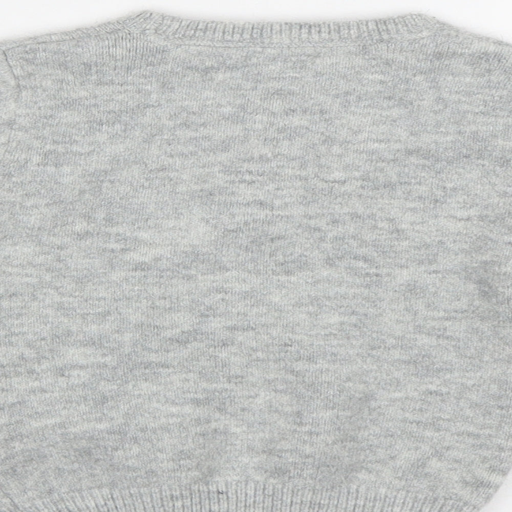 Primark Girls Grey   Pullover Jumper Size 4-5 Years  - Unicorn