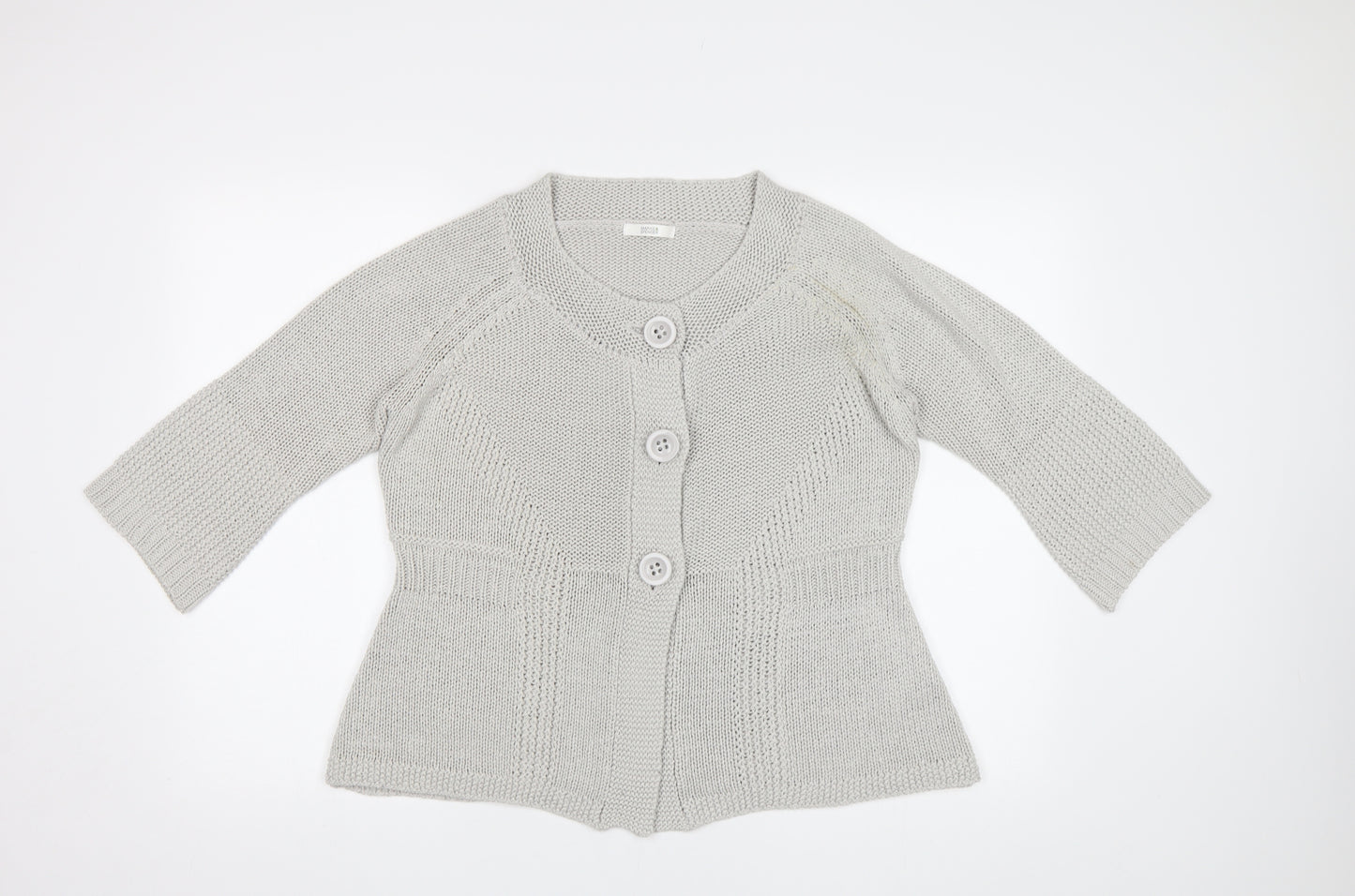M&S Womens Grey   Cardigan Jumper Size 18