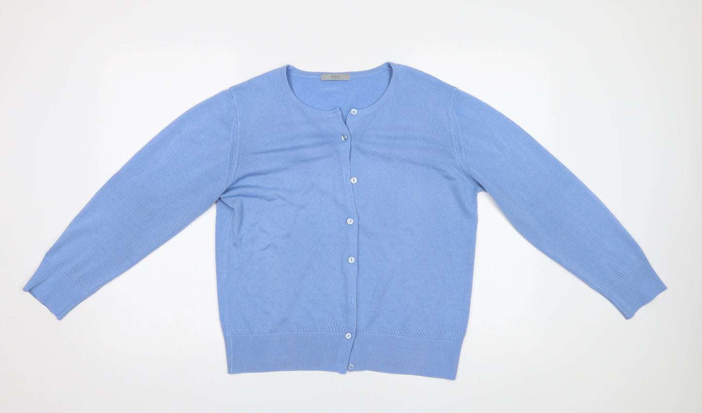 M&S Womens Blue   Cardigan Jumper Size 16