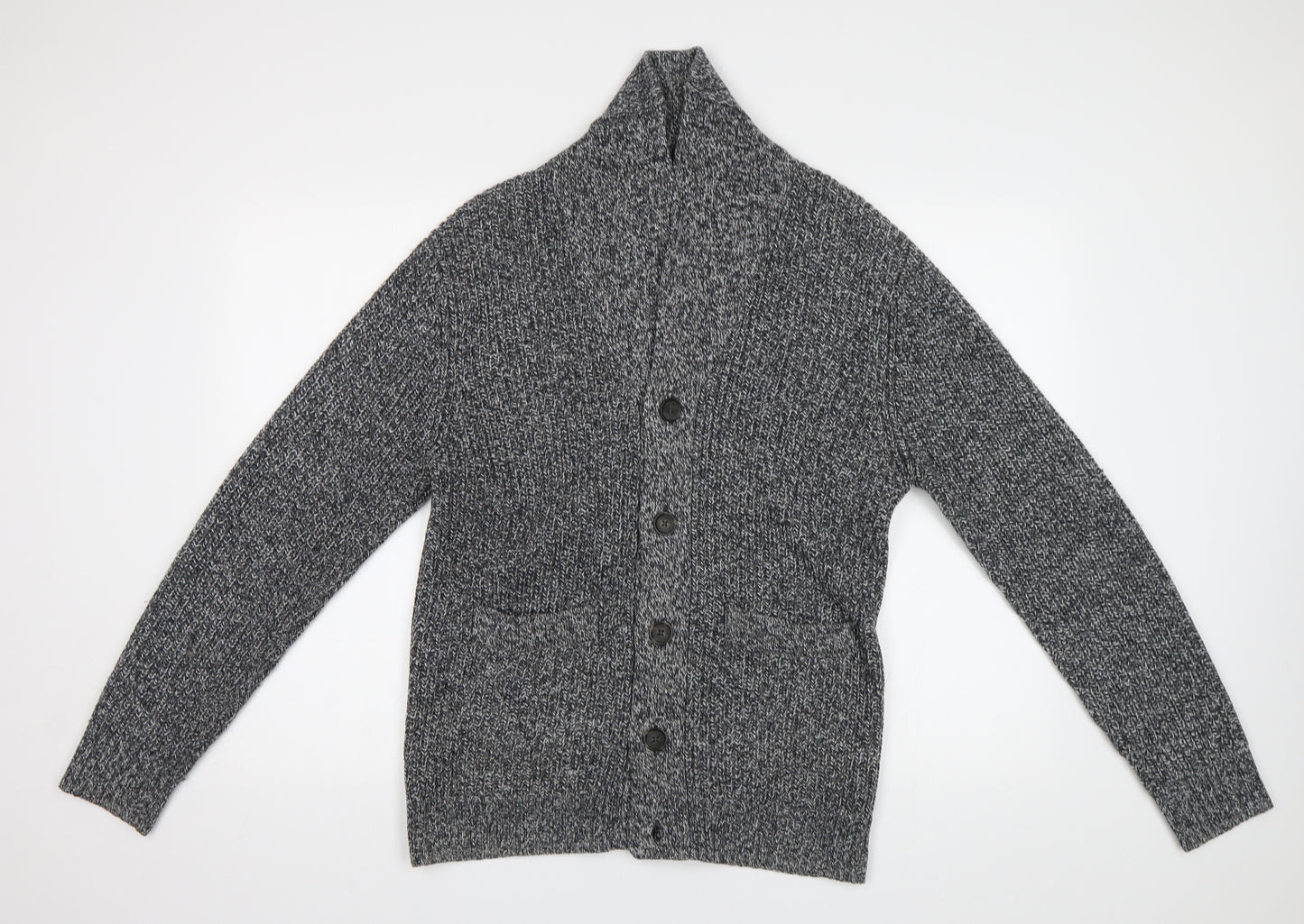 TU Mens Grey   Cardigan Jumper Size S