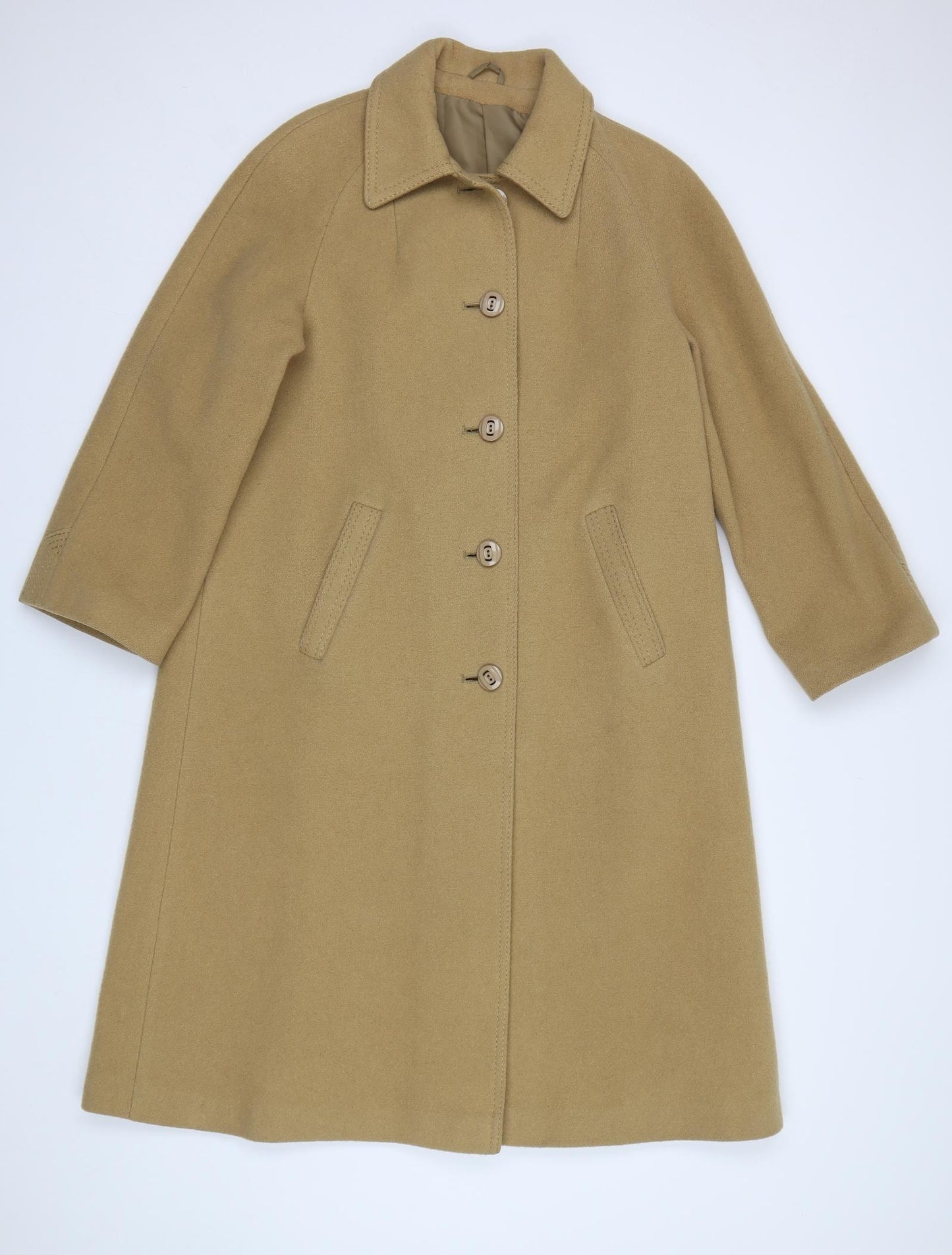 English Lady Womens Beige   Pea Coat Coat Size 10