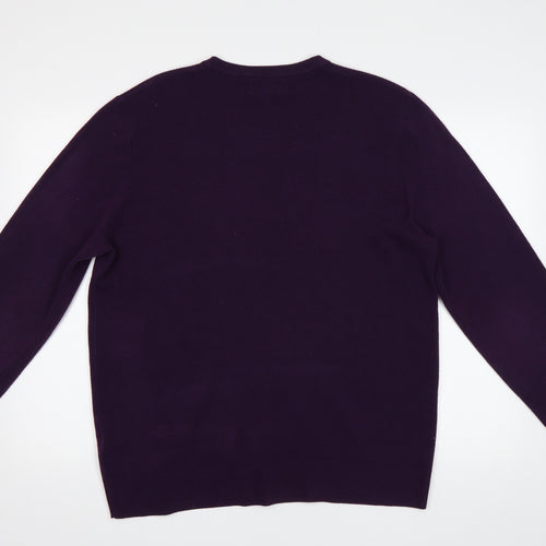 BHS Mens Purple   Pullover Jumper Size L