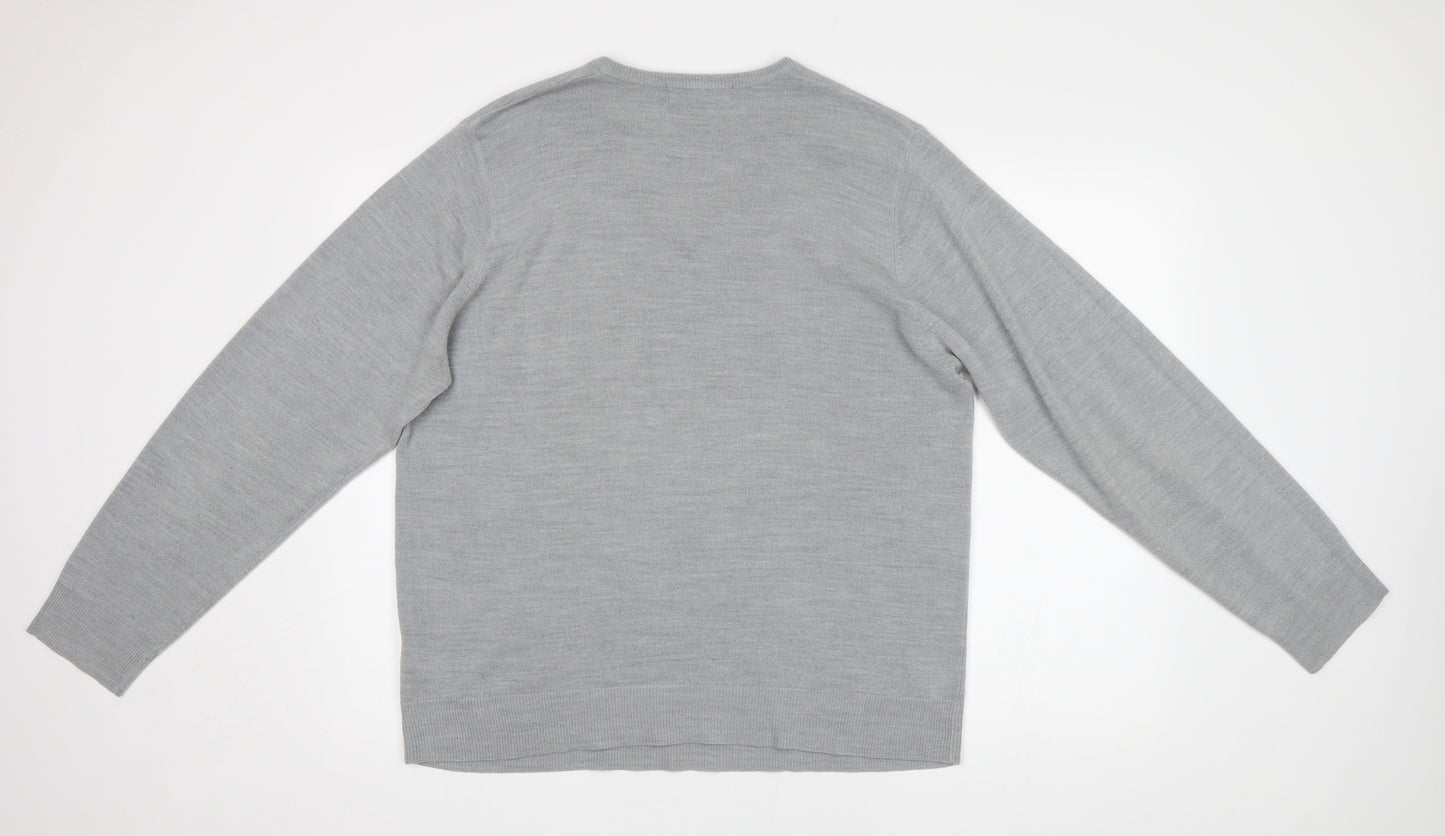 M&S Mens Grey   Pullover Jumper Size L