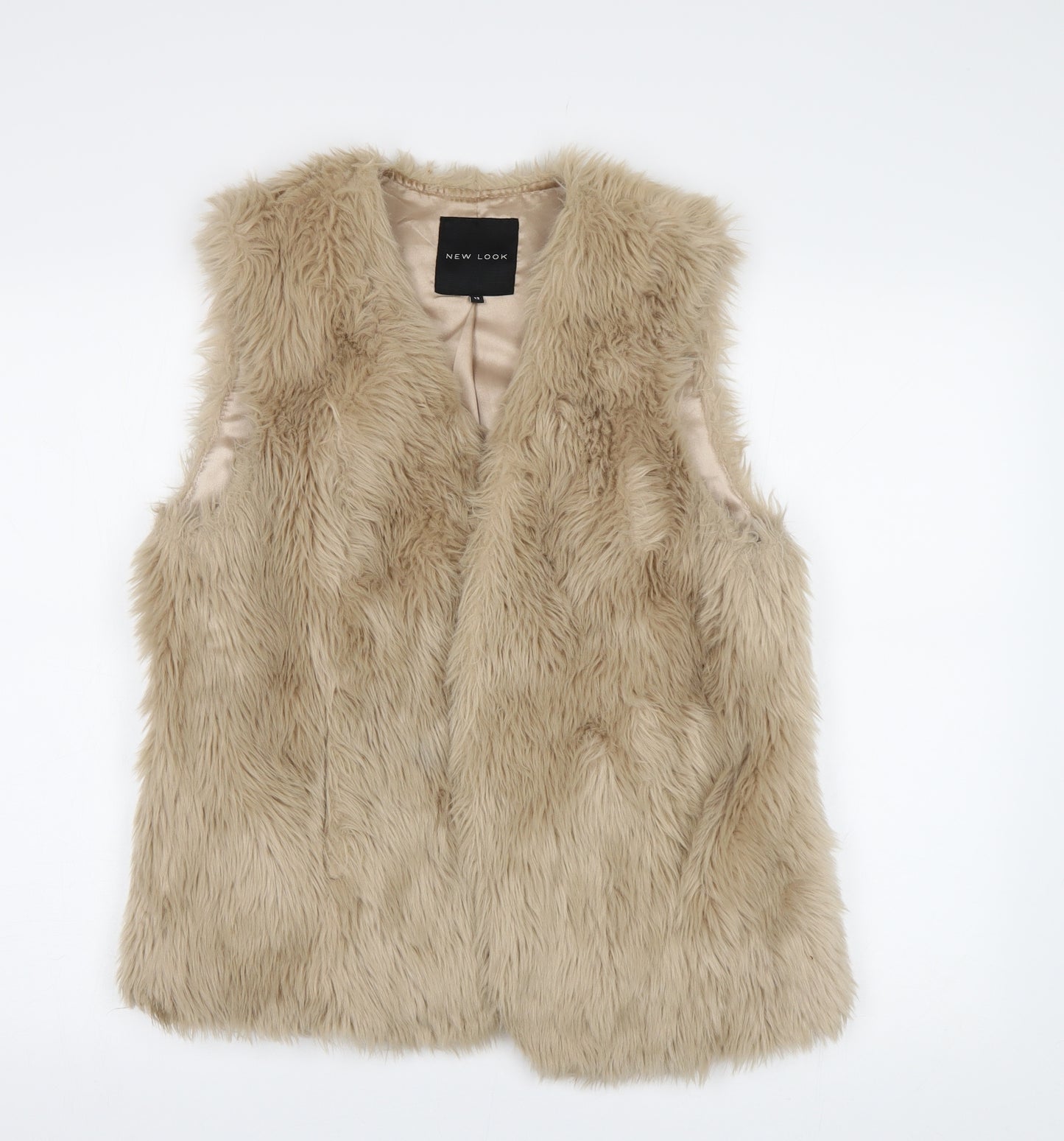 New Lok Womens Beige   Gilet Waistcoat Size 12