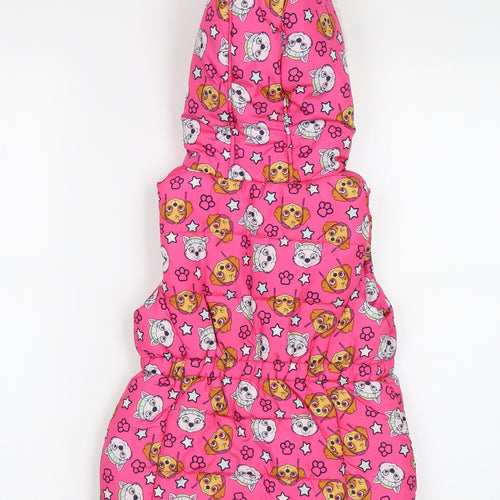 Tesco Girls Pink Geometric  Gilet Waistcoat Size 5-6 Years  - Paw Patrol