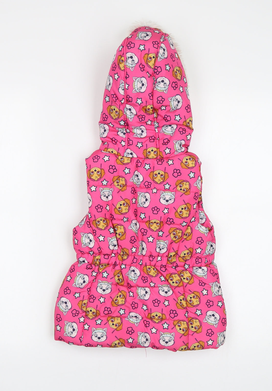 Tesco Girls Pink Geometric  Gilet Waistcoat Size 5-6 Years  - Paw Patrol