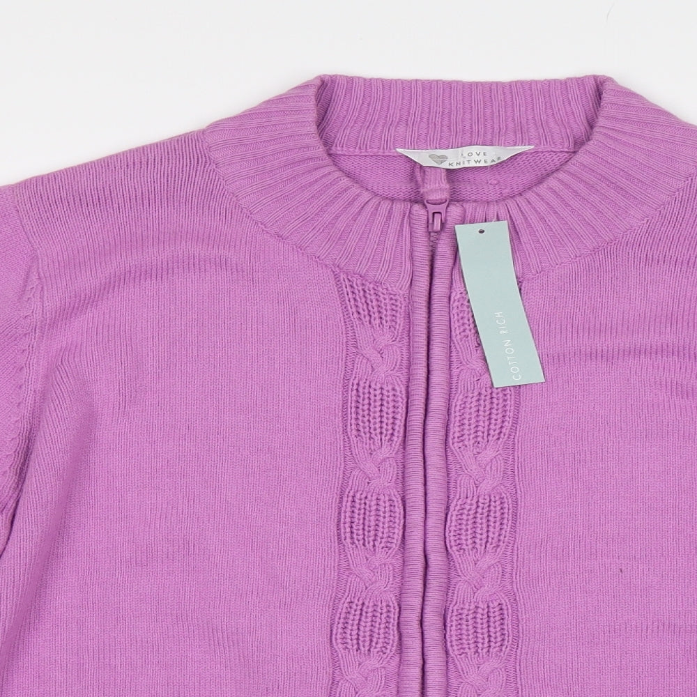 BHS Womens Purple   Cardigan Jumper Size 22
