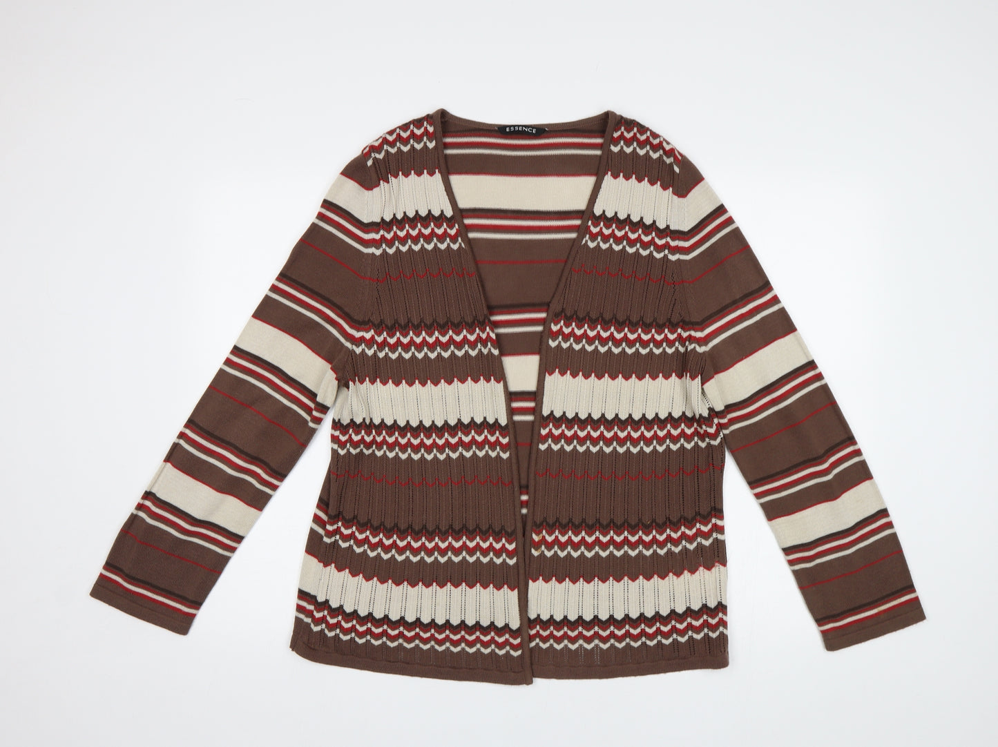 Evans Womens Red Striped  Cardigan Jumper Size 18