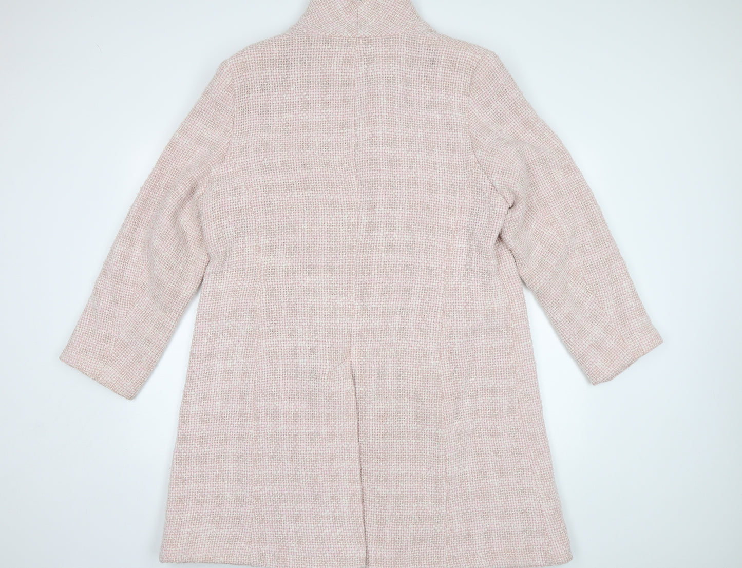 essence Womens Pink Check  Pea Coat Coat Size 20