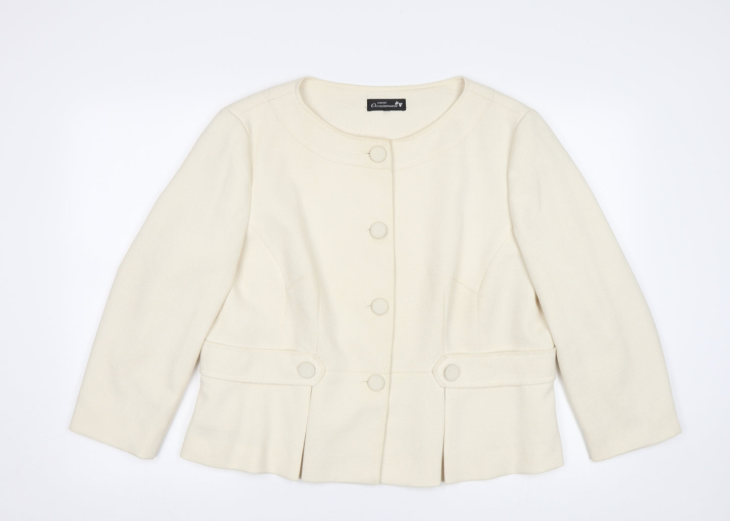 Papaya Womens Ivory   Jacket Blazer Size 20
