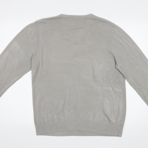 M&S Mens Grey   Pullover Jumper Size L
