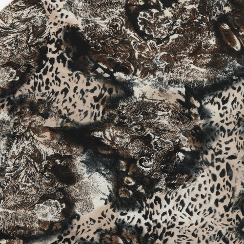 Tigi Womens Brown Animal Print  Cardigan Jumper Size 12