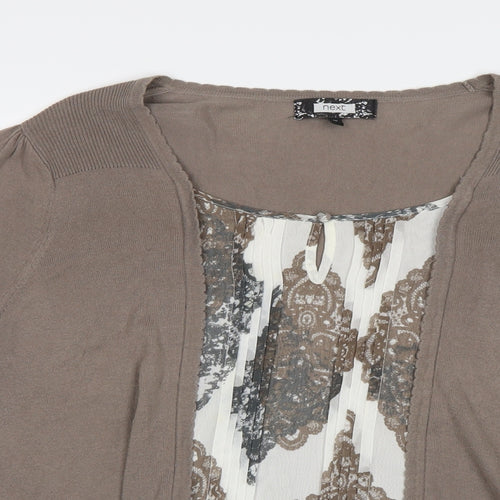 NEXT Womens Brown Paisley  Pullover Jumper Size 18